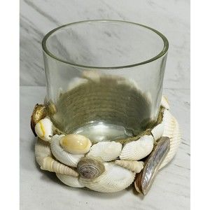 SIA collection sea shells candle holder 3.5” tall